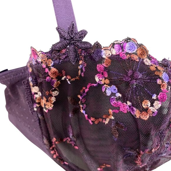 Chantelle Elegant Purple Embroidered Bra by Chantelle size 32D - Picture 15 of 16